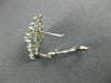 ESTATE LARGE 1.40CT DIAMOND 14K WHITE GOLD 3D GEOMETRIC CLIP ON EARRINGS #26549