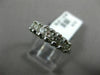 ESTATE .65CT ROUND DIAMOND 14KT WHITE GOLD 7 STONE WEDDING ANNIVERSARY RING 5mm