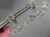 ESTATE LARGE .39CT DIAMOND 18K WHITE GOLD FLOWER FOUR STONE STUD JACKET EARRINGS