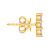 .25CT DIAMOND 14KT YELLOW GOLD CLASSIC ROUND 3 STONE SHARED PRONG STUD EARRINGS