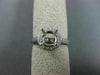 ESTATE .19CT DIAMOND 14KT WHITE GOLD 3D HALO FILIGREE SEMI MOUNT ENGAGEMENT RING