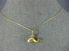 ESTATE 14K YELLOW GOLD 3D CLASSIC HANDCRAFTED BABY WHALE FLOATING PENDANT #25066