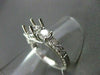 ESTATE .85CT DIAMOND 18KT WHITE GOLD FILIGREE SEMI MOUNT ENGAGEMENT RING #2423