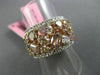 ESTATE LARGE GIA 5.11CT MULTI COLOR DIAMOND 18KT TWO TONE GOLD MULTI SHAPE RING
