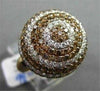 ESTATE LARGE 5.49CT MULTI COLOR & WHITE DIAMONDS 18KT ROSE GOLD FUN RING AMAZING