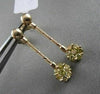 ESTATE ROUND .66CT FANCY YELLOW DIAMOND DROP 14KT YELLOW GOLD EARRINGS