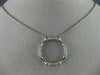 ESTATE LARGE .47CT DIAMOND 18KT WHITE GOLD 3D BAMBOO CIRCLE OF LIFE FUN NECKLACE