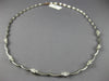 ESTATE 1.50CT DIAMOND 18KT WHITE GOLD 3D BY THE YARD THREE STONE NECKLACE #10778