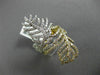 ESTATE MASSIVE 2.14CT DIAMOND 18K WHITE & YELLOW GOLD MULTI DOUBLE LEAF FUN RING
