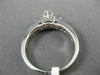 ESTATE WIDE .86CT ROUND DIAMOND 14KT WHITE GOLD 3 STONE ENGAGEMENT RING #22944