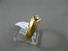 ESTATE .23CT DIAMOND 14KT YELLOW GOLD 3D MATTE & SHINY SOLITAIRE GYPSY MENS RING