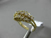 ESTATE WIDE 1.80CT DIAMOND 14KT YELLOW GOLD 3D 3 ROW PYRAMID ANNIVERSARY RING