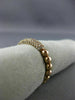 ESTATE .31CT DIAMOND 14KT ROSE GOLD 3D MULTI ROW BEADED WEDDING ANNIVERSARY RING