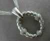 ESTATE LARGE .60CT DIAMOND 14KT WHITE GOLD OVAL MESH MULTI CHAIN ITALIAN PENDANT