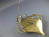 ESTATE SAMMY DAVIS JR 1.40CT DIAMOND 18K WHITE ROSE GOLD FISH PIN BROOCH #20064