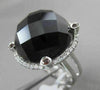 ESTATE MASSIVE 31.89CT DIAMOND & AAA SMOKY TOPAZ 14K WHITE GOLD DOME SHAPE RING