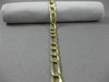 ESTATE WIDE 14KT YELLOW GOLD CLASSIC SOLID ITALIAN FIGARO WOMEN BRACELET #22862