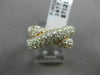 ESTATE WIDE 2.04CT DIAMOND 14K YELLOW & ROSE GOLD SEMI ETERNITY ANNIVERSARY RING
