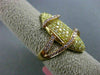 ESTATE EXTRA LARGE 2.47CT YELLOW & PINK DIAMOND 18K YELLOW & ROSE GOLD WAVE RING