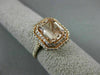 LARGE 2.49CT DIAMOND & AAA MORGANITE 14KT ROSE GOLD OCTAGON HALO ENGAGEMENT RING