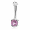 ESTATE .90CT DIAMOND & AAA PINK SAPPHIRE 14K WHITE GOLD CLASSIC FLOATING PENDANT