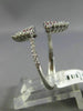 ESTATE WIDE .36CT DIAMOND & AAA RUBY 14KT WHITE GOLD TRIANGLE PAVE FLEXIBLE RING