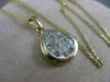ESTATE DIAMOND 14K WHITE & YELLOW GOLD INVISIBLE MODERN PENDANT  #3666