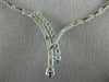 ESTATE 1.0CT DIAMOND 14KT WHITE GOLD 3D CLASSIC V SHAPED DROP NECKLACE #18873