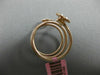 ESTATE WIDE .40CT DIAMOND 14KT ROSE GOLD 3D 3 CLOVER FLOWER FLEXIBLE LOVE RING