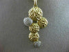 LARGE .44CT DIAMOND 14K YELLOW GOLD HAMMERED LOOK ELONGATED MULTI CHAIN NECKLACE