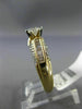 ESTATE 1.20CT ROUND & BAGUETTE DIAMOND 14KT YELLOW GOLD CLASSIC ENGAGEMENT RING