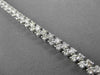 ESTATE WIDE 4.65CT ROUND DIAMOND 14K WHITE GOLD TWO ROW CLASSIC BRACELET AMAZING
