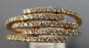 ESTATE .53CT DIAMOND 14KT ROSE GOLD 3D CLASSIC MULTI ROW CRISS CROSS FUN RING