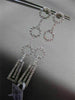 ESTATE LARGE 1.13CT DIAMOND 14K WHITE GOLD 3D MULTI SHAPE HANGING EARRINGS VS