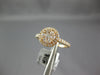 ESTATE .54CT DIAMOND 18KT ROSE GOLD CLUSTER ROUND HALO FILIGREE FRIENDSHIP RING
