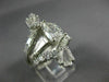 ANTIQUE LARGE 3.34CT DIAMOND PLATINUM INSERT WEDDING ENGAGEMENT RING SET #847