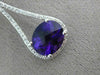 ESTATE X LARGE 4.69CT DIAMOND & AAA AMETHYST 14KT WHITE GOLD PEAR SHAPE PENDANT