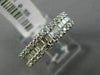 ESTATE .55CT DIAMOND 18KT WHITE GOLD 3D CLASSIC 3 ROW WEDDING ANNIVERSARY RING
