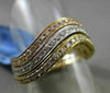 ESTATE .61CT DIAMOND 18KT WHITE & YELLOW & ROSE GOLD WAVE STACKABLE RING SET