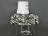 ESTATE .36CT DIAMOND 14K WHITE GOLD MULTI LEAF ETERNITY WEDDING ANNIVERSARY RING
