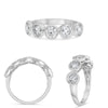 1.75CT DIAMOND 14KT WHITE GOLD 3D ROUND 5 STONE SEMI ETERNITY ANNIVERSARY RING