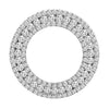 1.30CT DIAMOND 14KT WHITE GOLD 3D CLASSIC 3 ROW CIRCLE OF LIFE FLOATING PENDANT