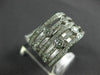 ESTATE WIDE 1.10CT DIAMOND 14KT WHITE GOLD 3D ETOILE MULTI ROW ANNIVERSARY RING