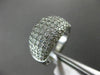 ESTATE WIDE 1.10CT DIAMOND 14K WHITE GOLD MULTI ROW DOME SHAPED ANNIVERSARY RING