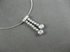 ESTATE .60CT DIAMOND 18KT WHITE GOLD 3D BEZEL JOURNEY SOLITARE FLOATING PENDANT