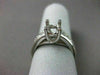 ESTATE WIDE .60CT DIAMOND 14K WHITE GOLD SEMI MOUNT LUCIDA ENGAGEMENT RING #2418