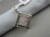 ESTATE LARGE 1.25CT PRINCESS DIAMOND 14KT WHITE GOLD 3D SQUARE INVISIBLE PENDANT