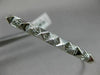ESTATE .20CT DIAMOND 14KT WHITE GOLD PYRAMID SPIKE FLEXIBILE FUN BANGLE BRACELET
