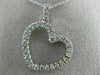 ESTATE .73CT DIAMOND 14KT WHITE GOLD CLASSIC OPEN HEART FLOATING PENDANT #18392