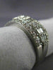 ANTIQUE WIDE 1.20CT BAGUETTE & ROUND DIAMOND 14KT WHITE GOLD WEDDING RING #21988